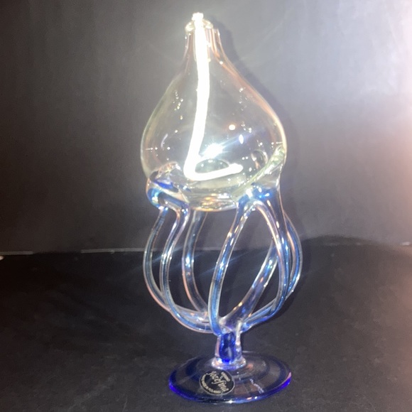 Jozefina Krosno blown glass octopus oil lamp vintage - Picture 7 of 13